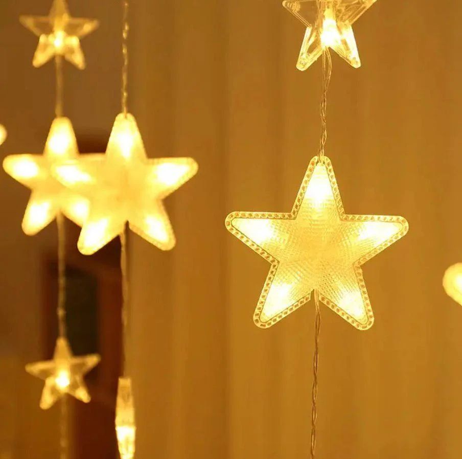 C 61482-70 Y Stars USB String Lights with Remote, Yellow Light, 8 Modes, 5.7 m - Image 3