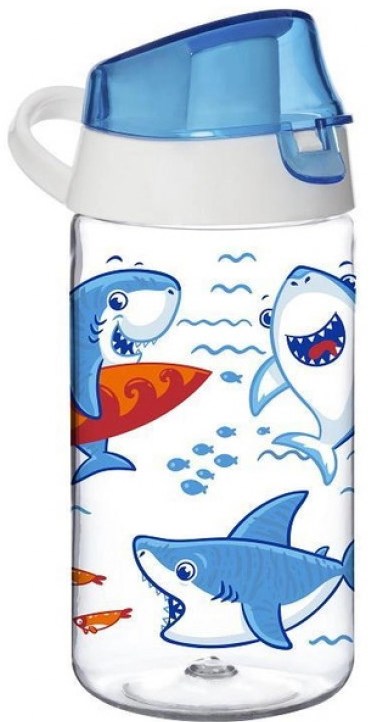 Herevin 161821 Kids Water Bottle with Straw, 430 mL