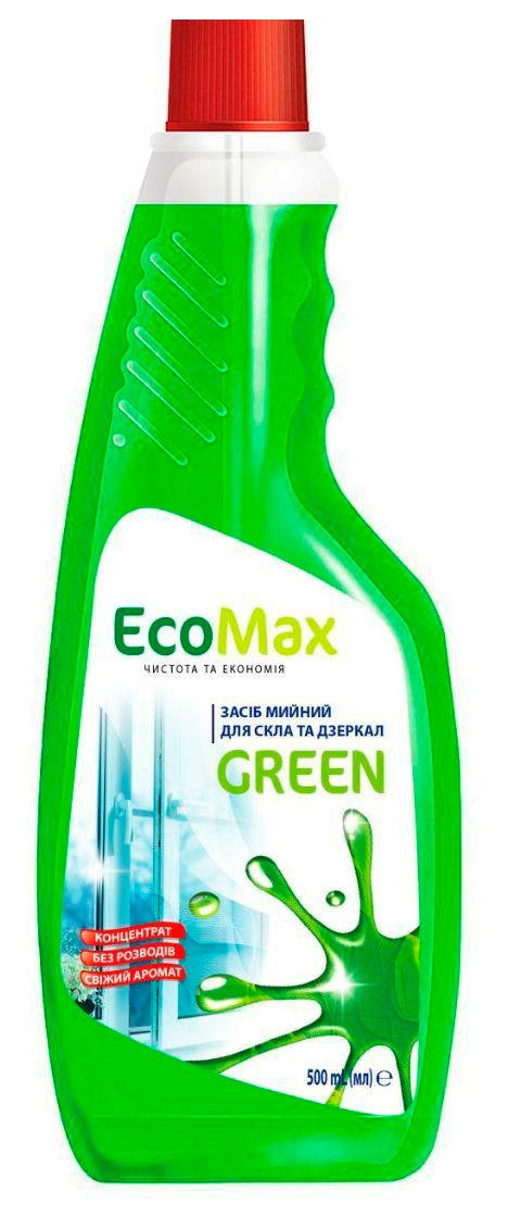 EcoMax Green Glass Cleaner Refill, 500 mL