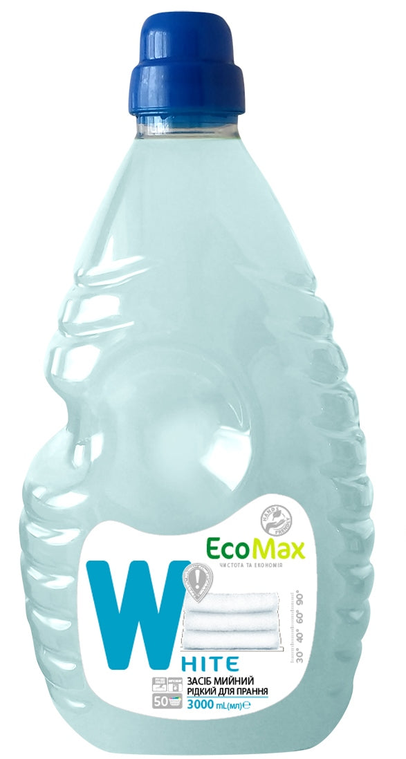 EcoMax White Liquid Laundry Detergent, 3 L