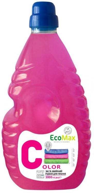 EcoMax Color Liquid Laundry Detergent, 3 L