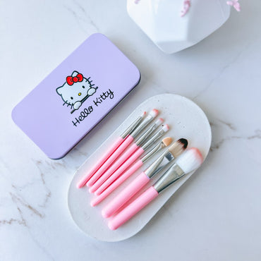 Hello Kitty Makeup Brush Set in Metal Case, 7 pcs - Image 2