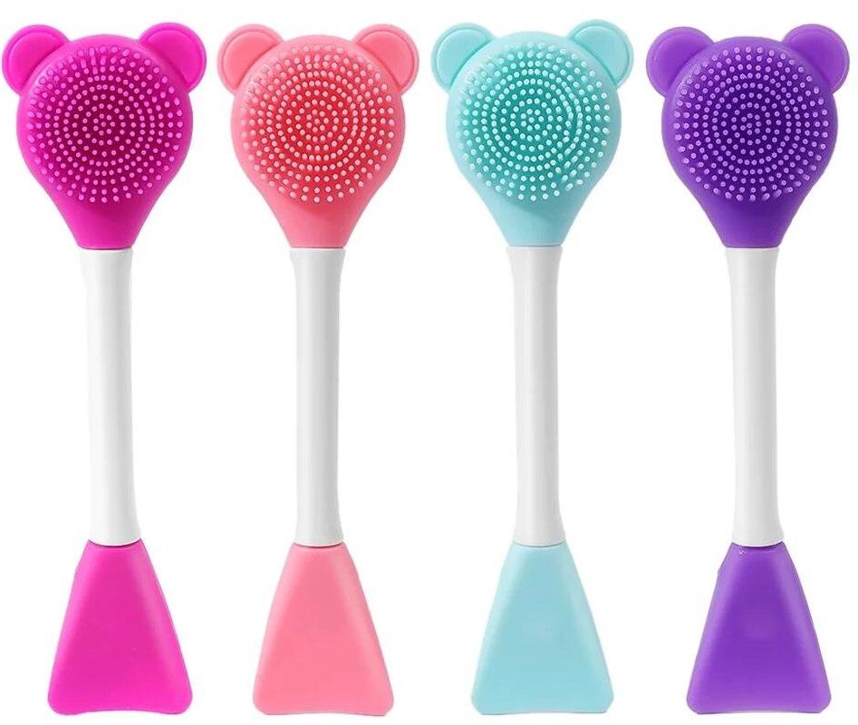 Double-Sided Silicone Facial Cleansing & Mask Applicator Brush, 1 pc
