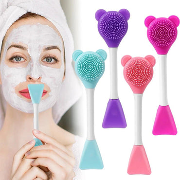 Double-Sided Silicone Facial Cleansing & Mask Applicator Brush, 1 pc - Image 2