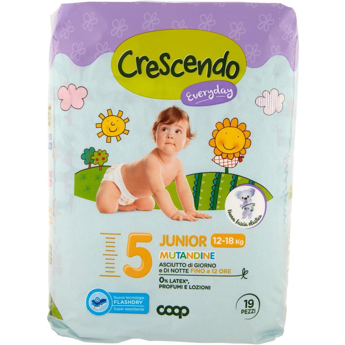 Crescendo Size 5 Baby Pull-Up Diaper Pants, 12-18 kg, 19 pcs