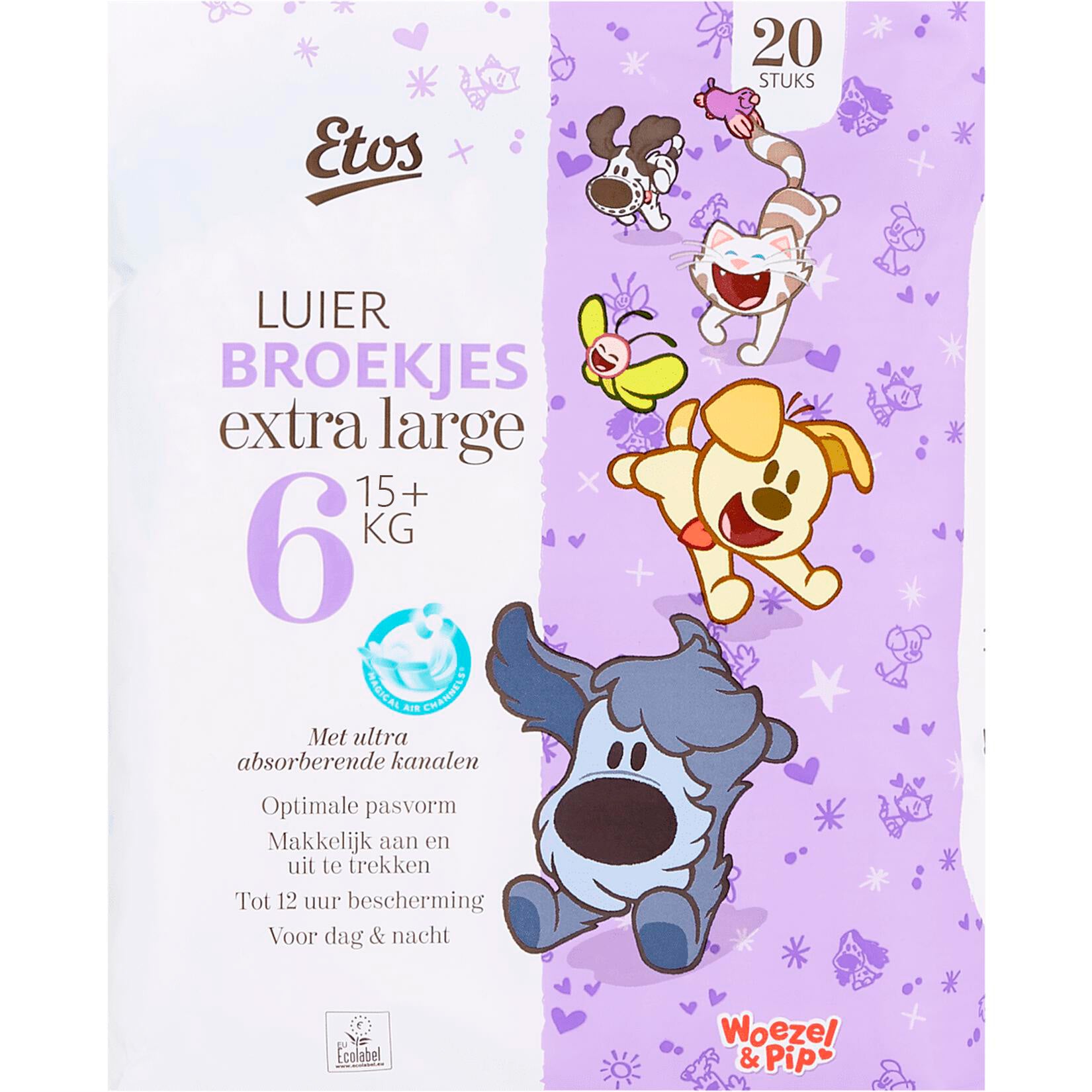 Etos Extra Large Size 6 Baby Pull-Up Diaper Pants, 15+ kg, 20 pcs
