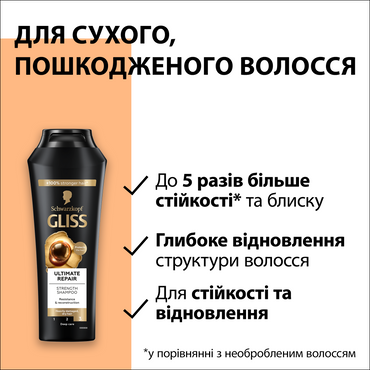 Gliss Kur Ultimate Repair Strengthening Shampoo, 400 mL - Image 2