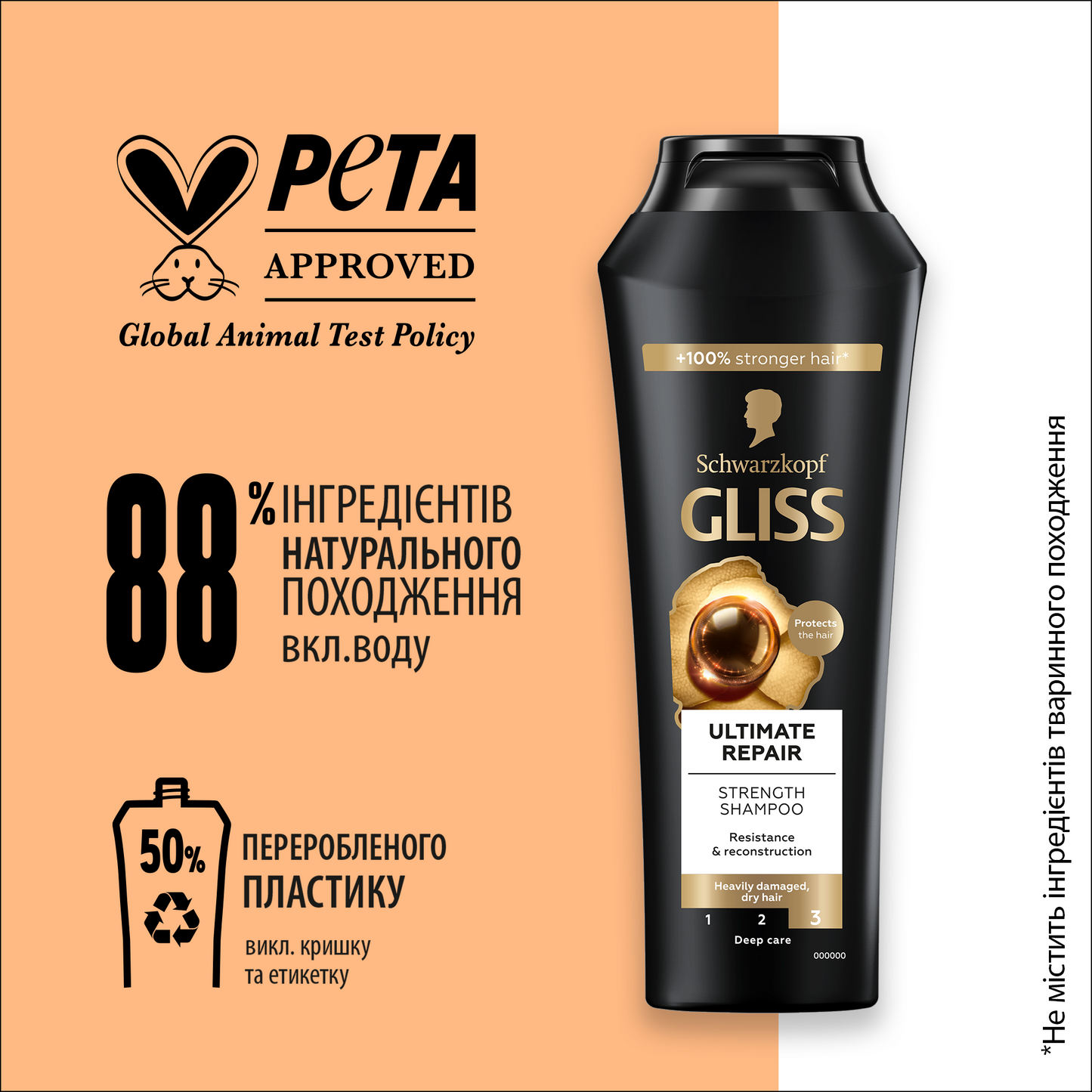 Gliss Kur Ultimate Repair Strengthening Shampoo, 400 mL - Image 3
