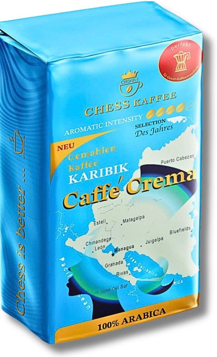 Chess Kaffee Karibik Caffe Crema Ground Coffee, 500 g