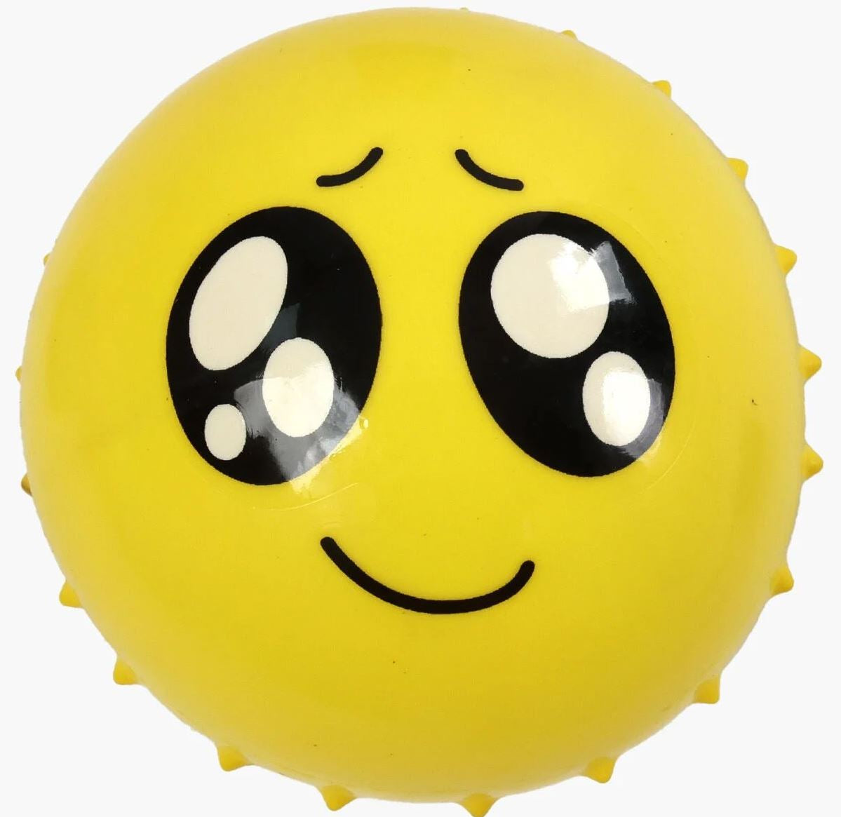 S72537 Yellow Smile Rubber Ball, 13 cm