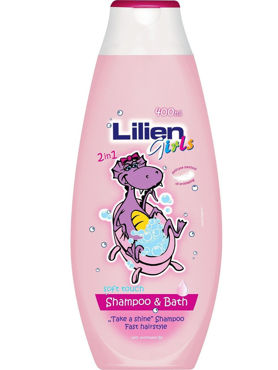 Lilien Girls 2-in-1 Kids Shampoo & Bath Foam, 400 mL