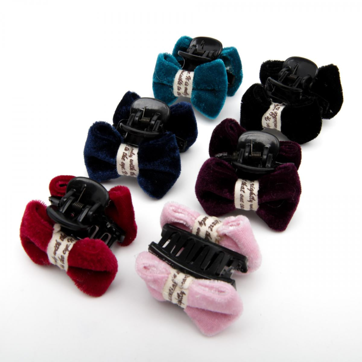 6-4019 Kids' Plastic Claw Hair Clip with Bow, 4.5 x 3.5 cm (Price per 1 pc)
