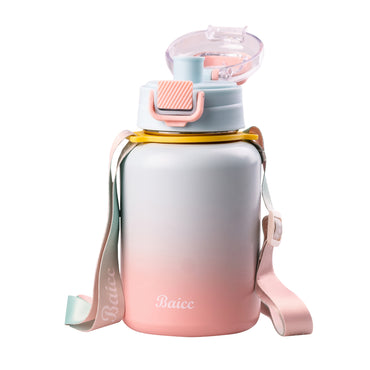 Baicc 8857 Lilac Gradient Thermos with Straw, 600 mL - Image 2