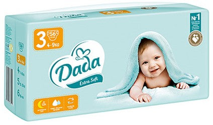 Dada Extra Soft Size 3 Baby Diapers, 4-9 kg, 56 pcs