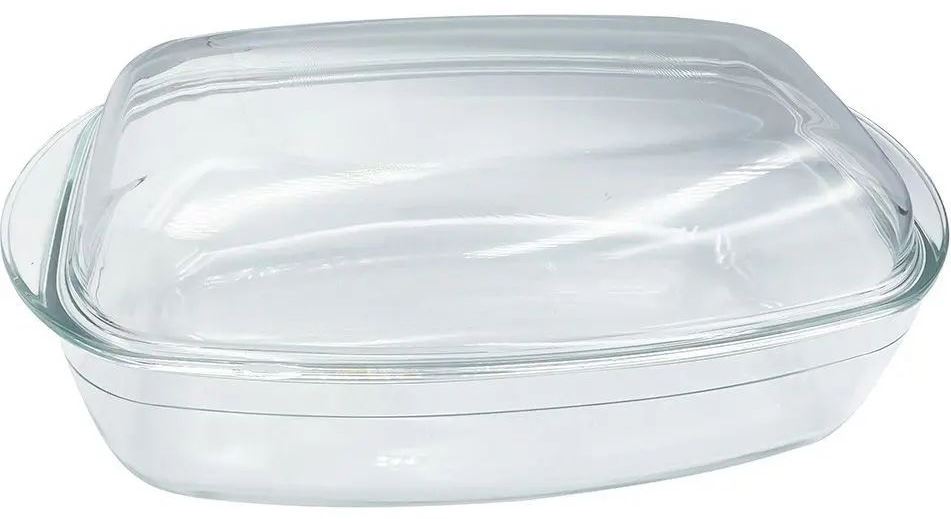 Vittora VT-6245 Rectangular Glass Baking Dish with Lid, 32.5 x 20 x 13 cm, 4.5 L