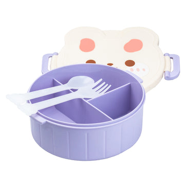 Rabbit HP-12-270V Lilac Kids' Lunch Box with Utensils, 18 x 18 x 7 cm - Image 2