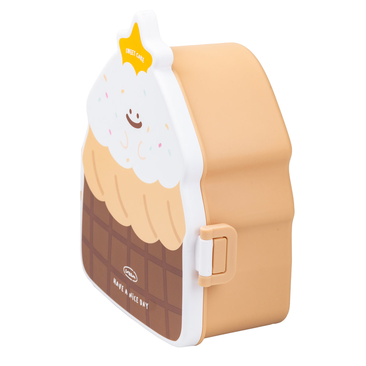 Sweet Cake HP-12-271BR Chocolate Brown Kids' Lunch Box with Utensils, 20 x 18 x 8 cm - Image 3