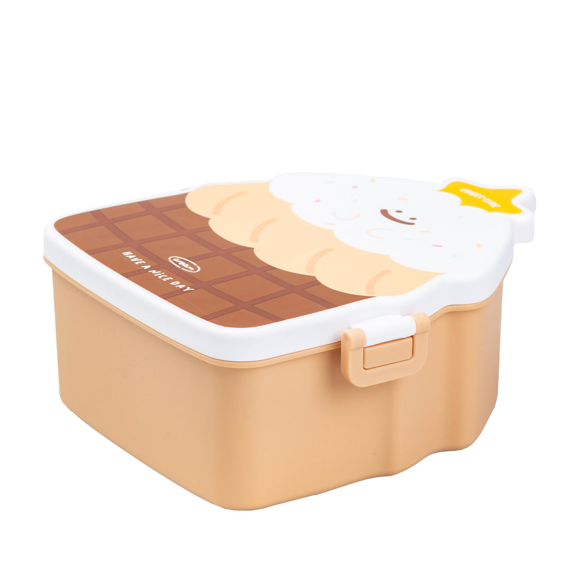 Sweet Cake HP-12-271BR Chocolate Brown Kids' Lunch Box with Utensils, 20 x 18 x 8 cm - Image 4