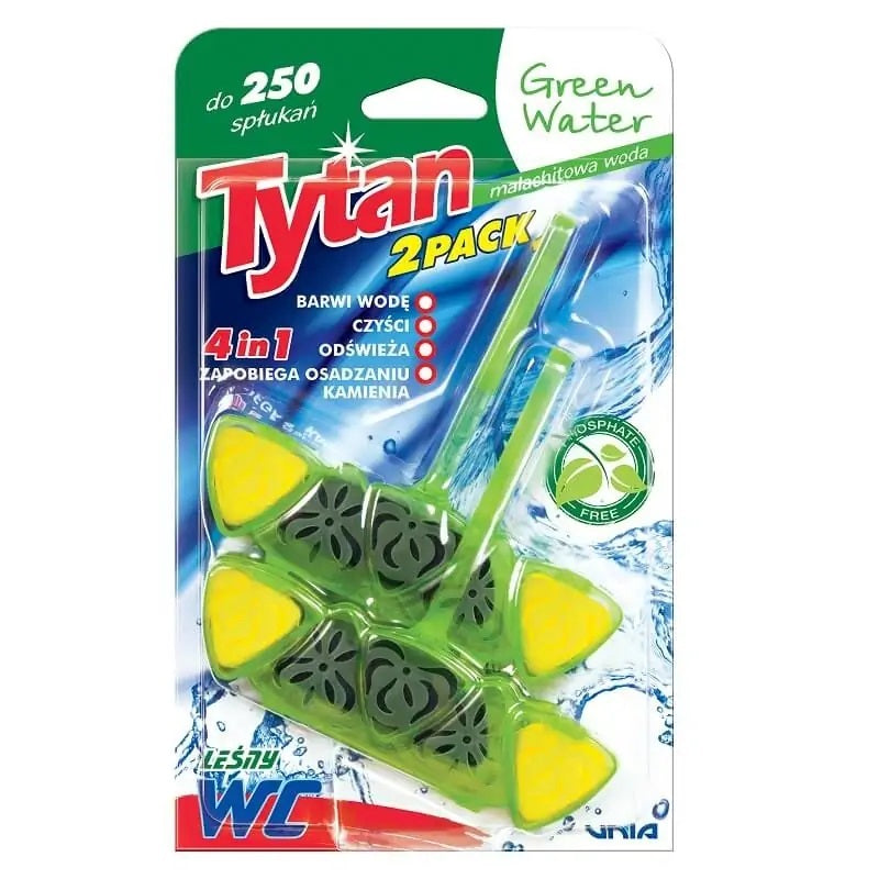 Tytan Green Water 4-in-1 Hanging Toilet Blocks, 2 x 40 g