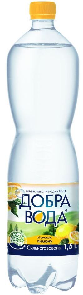 Dobra Voda Lemon Sparkling Mineral Water, 1.5 L