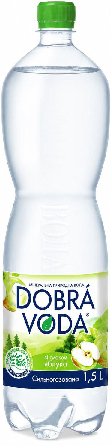 Dobra Voda Apple Sparkling Mineral Water, 1.5 L - Image 2