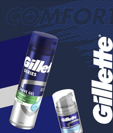 Gillette Series Sensitive Men's Gift Set: Shaving Gel 200 mL & Aftershave Balm 50 mL - Image 2