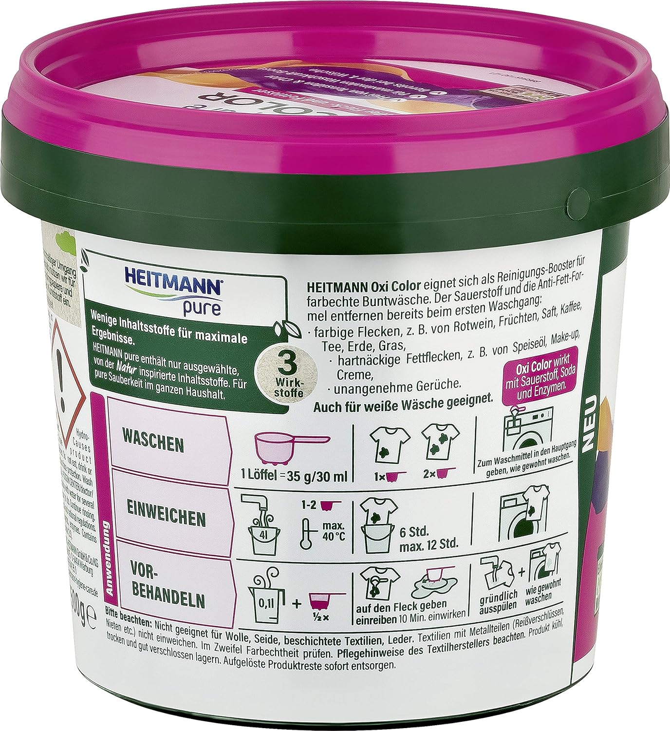 Heitmann Pure OXI Color Stain Remover, 500 g - Image 2
