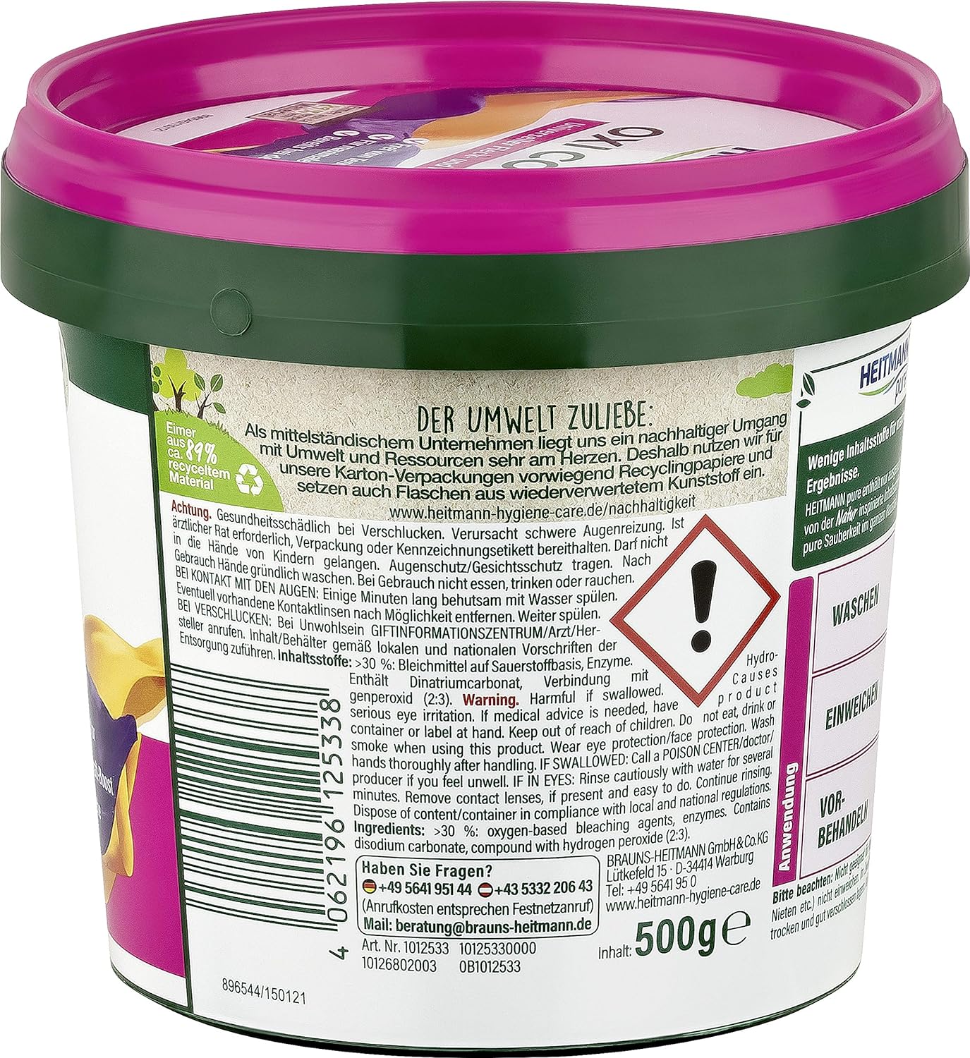 Heitmann Pure OXI Color Stain Remover, 500 g - Image 3