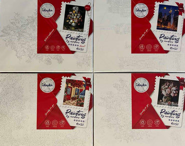 Ideyka Paint by Numbers Set, 40 x 50 cm, Assorted Designs - Image 2