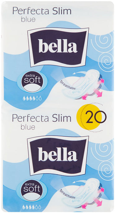 Bella Ultra Perfecta Slim Blue Soft Sanitary Pads, 20 pcs - Image 2