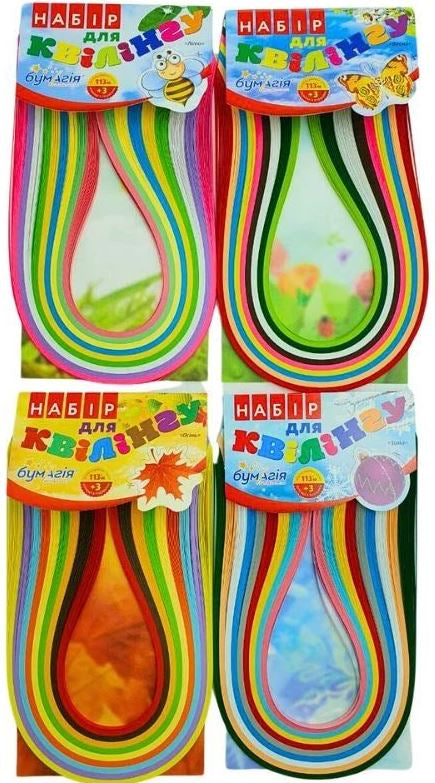 Bumahiya Seasons Quilling Set, 7 x 420 mm, 9 Colors, 30 Strips