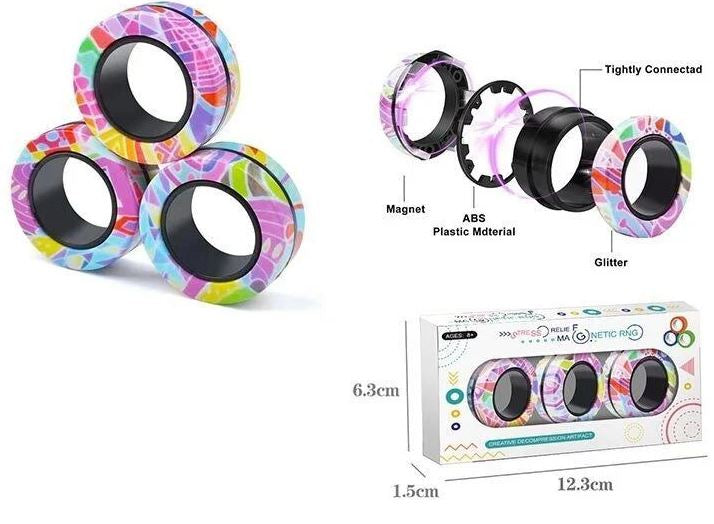 2021-183 E Anti-Stress Game with 3 Magnetic Rings