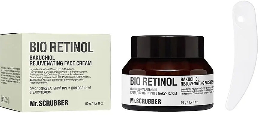Mr. Scrubber Bio Retinol Rejuvenating Face Cream with Bakuchiol, 50 mL
