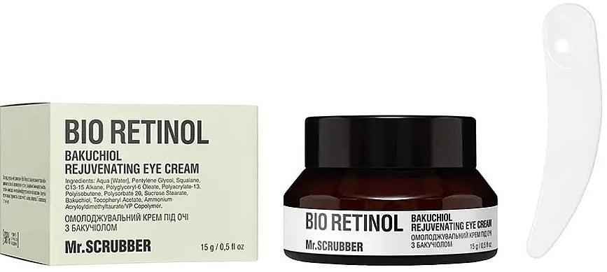 Mr. Scrubber Bio Retinol Rejuvenating Eye Cream with Bakuchiol, 15 g