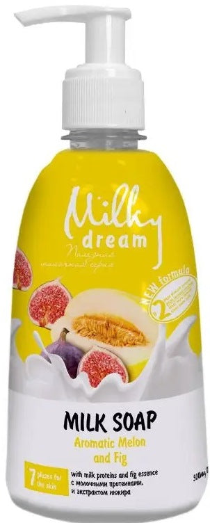 Milky Dream Fragrant Melon & Fig Liquid Cream Soap with Pump, 500 mL