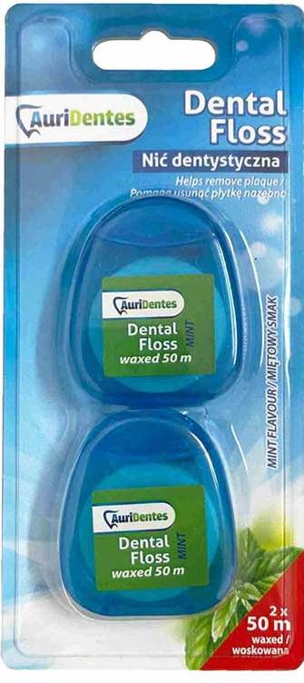 Auri Dentes Dental Floss, 2 x 50 m