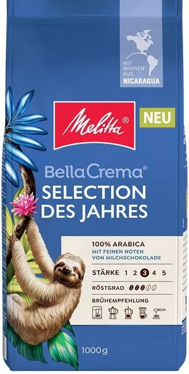 Melitta Bella Crema Selection of the Year Whole Bean Coffee, 1 kg