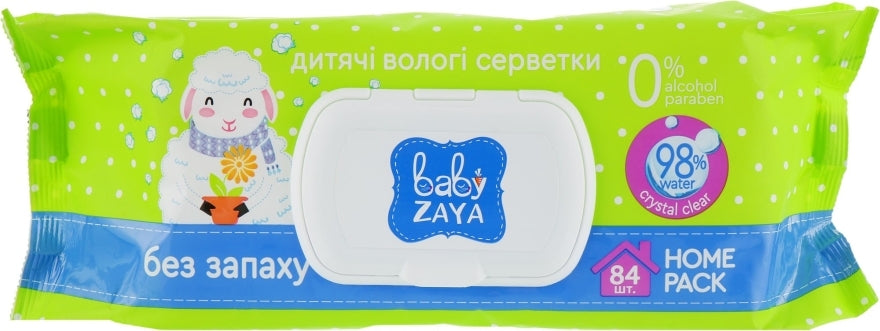 Baby Zaya Fragrance-Free Baby Wet Wipes, 84 pcs - Image 2