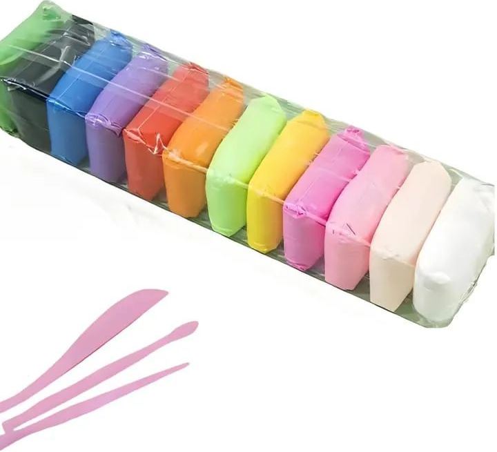 Air-Dry Clay, 12 Colors with Modeling Tool