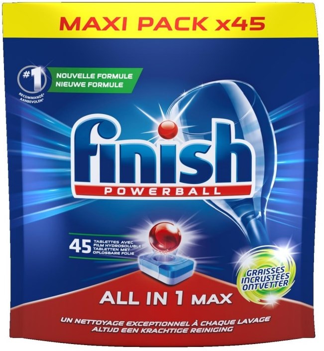 Finish Powerball All in 1 Max Dishwasher Tablets, 45 pcs (Price per 1 pc)