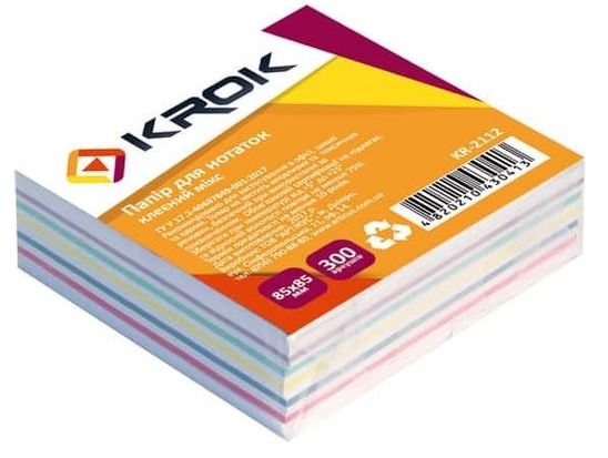 KROK KR-2112 Glued Memo Paper Block, 85 x 80 mm, 300 Sheets