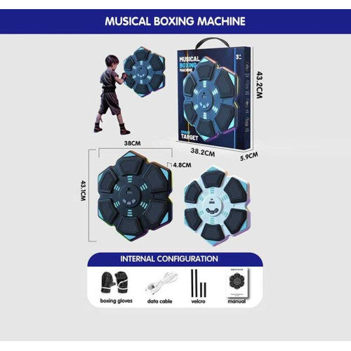 989 E Electronic Boxing Machine with Bluetooth, Built-In Rechargeable Battery, USB Lights, Music & Volume Modes