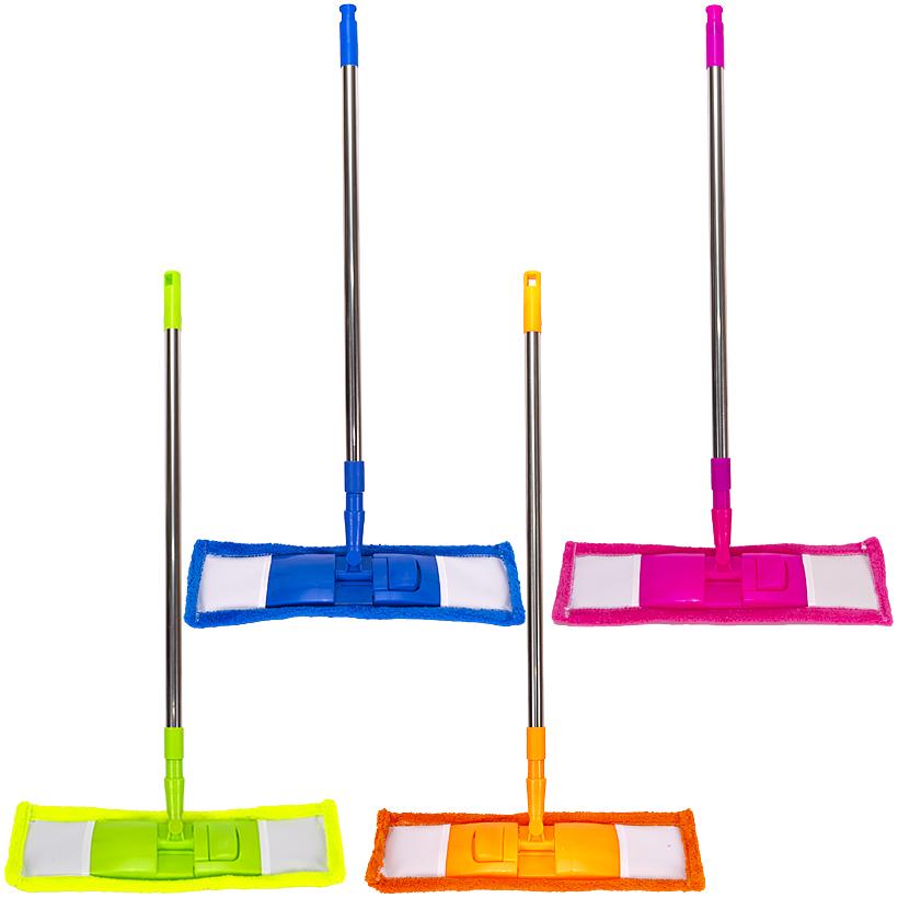 Flat Microfiber Floor Mop with Telescopic Handle, 122 cm