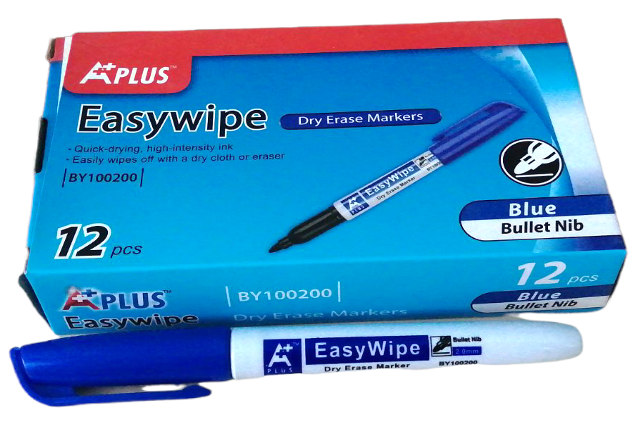 EasyWipe A Plus BY100200 Blue Whiteboard Marker