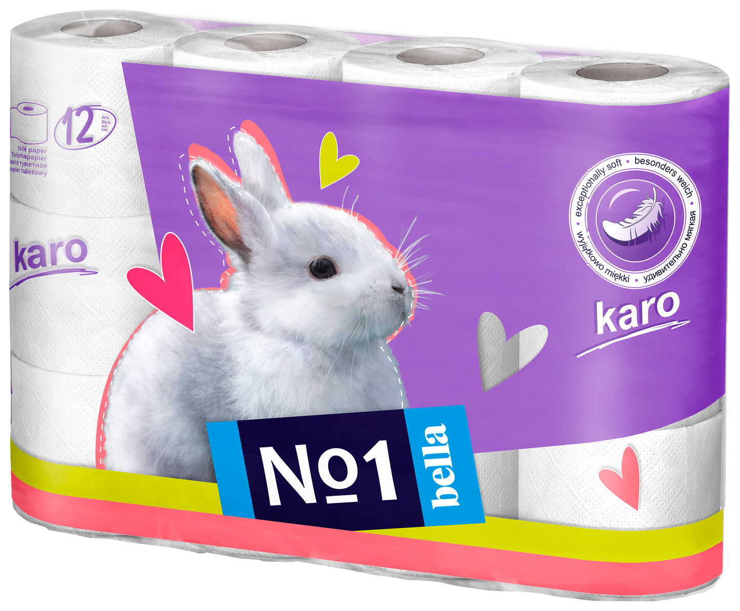 Bella Karo 2-Ply Toilet Paper, 12 Rolls