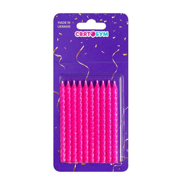 Small Spiral Birthday Candles, 10 pcs - Image 2