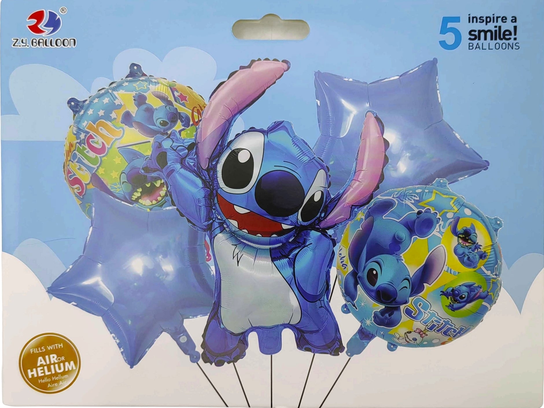 1212-5370 Stitch Balloon Set, 5 pcs