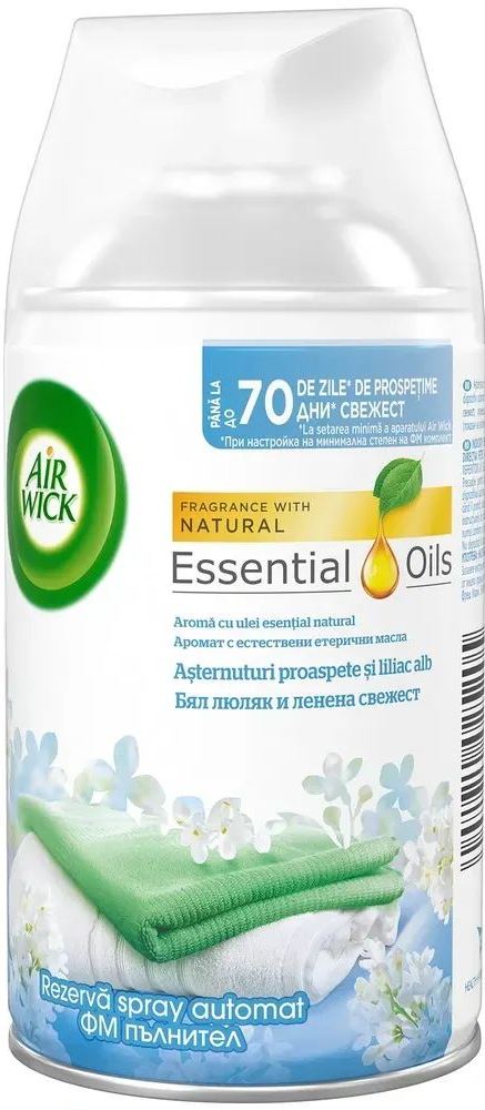 Air Wick Fresh Linen & White Lilac Air Freshener Refill, 250 mL