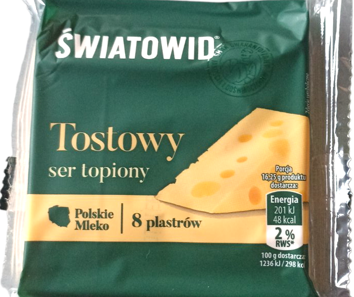 Swiatowid Toast Cheese Slices, 8 Slices, 130 g
