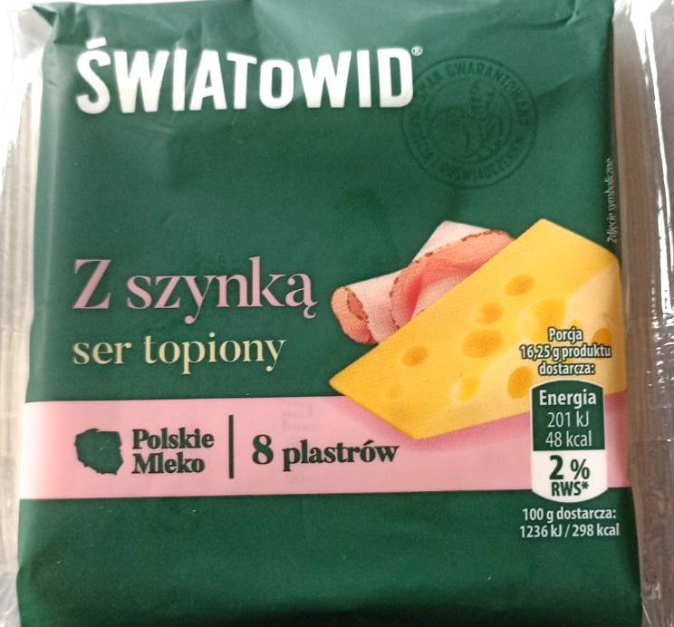 Swiatowid Ham Cheese Slices, 8 Slices, 130 g